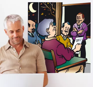 Adesivo decorativo aulas para idosos - TenStickers