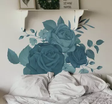 Adesivo decorativo flores Buquê de flores azuis - TenStickers