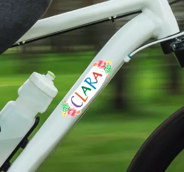 Autocolantes para bicicletasFlores com Nome - TenStickers