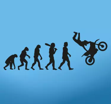 Autocolantes personalizados para motas Evolução humana moto - TenStickers