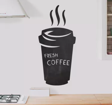 Autocolante animal ilustração de xícara de café - TenStickers