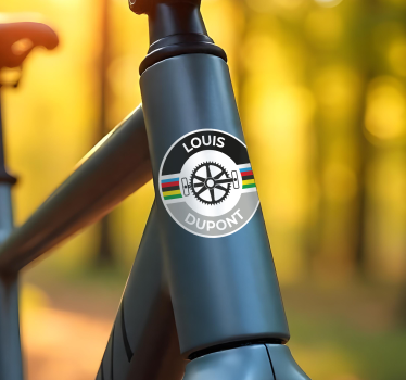 Autocolante animal nome com listras circulares - TenStickers