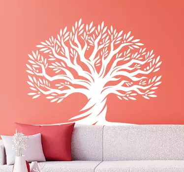 Autocolante árvore silhueta elegante - TenStickers