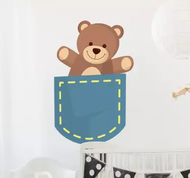 Adesivo infantil bolso urso - TenStickers