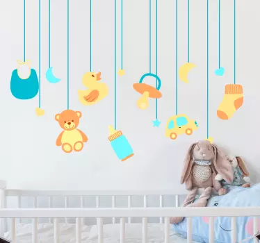 Adesivo infantil de brinquedos pendurados - TenStickers
