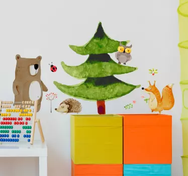 Adesivo infantil fauna bosque selvagem - TenStickers