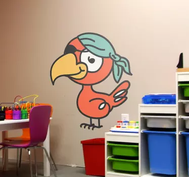 Adesivo infantil papagaio pirata - TenStickers