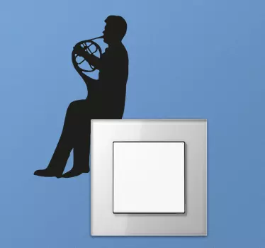 Adesivo interruptor homem com corneta - TenStickers