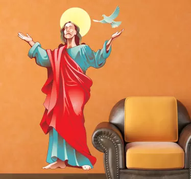 Adesivo Jesus Cristo e a pomba - TenStickers