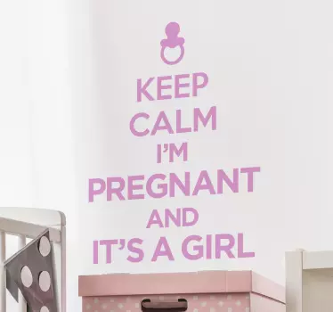 Adesivo Keep Calm I'm Pregnant - TenStickers