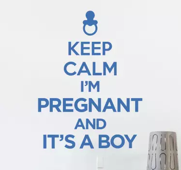 Adesivo Keep Calm It's a boy - TenStickers