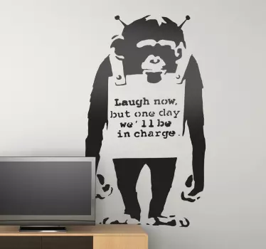 Adesivo macaco Banksy - TenStickers