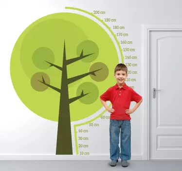 Adesivo medidor de altura infantil árvore - TenStickers