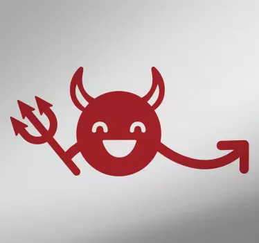 Adesivo para carro demónio simpático - TenStickers