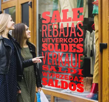 Adesivo para promoções em vários idiomas - TenStickers