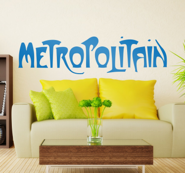 Adesivo Paris texto Metropolitain - TenStickers