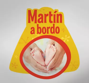 Adesivo personalizado bebé a bordo - TenStickers