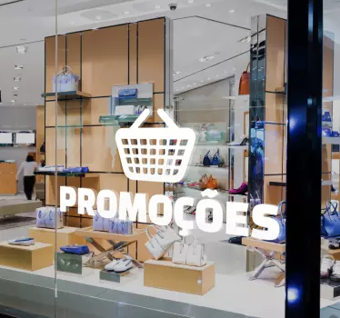 Adesivo promoções cesto - TenStickers