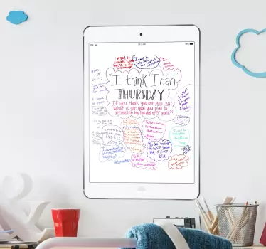 Adesivo quadro branco ipad air - TenStickers