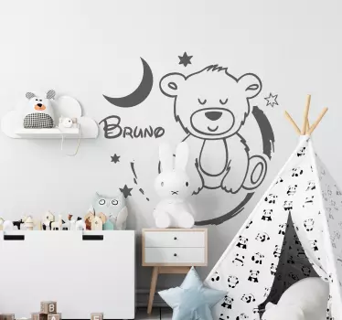 Adesivo urso estrelas quarto infantil - TenStickers