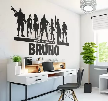 Autocolante de videojogos guerreiro Personalizado - TenStickers