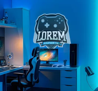 Autocolante de videojogos logotipo personalizado de e-sports - TenStickers