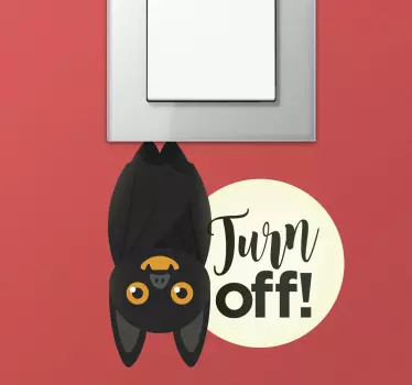 Autocolantes de animais diversos Interruptor de Morcego - TenStickers