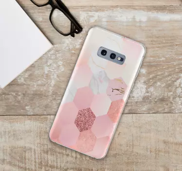 Autocolantes com padrões Textura geométrica rosa - TenStickers