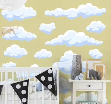 Adesivos para decoração de quarto infantil Nuvens realistas - TenStickers