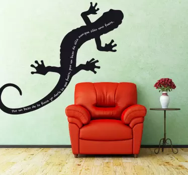 Arte da parede da lagartixa autocolante lousa - TenStickers