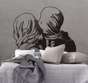 Arte pintura magritte los amantes vinis decorativos - TenStickers