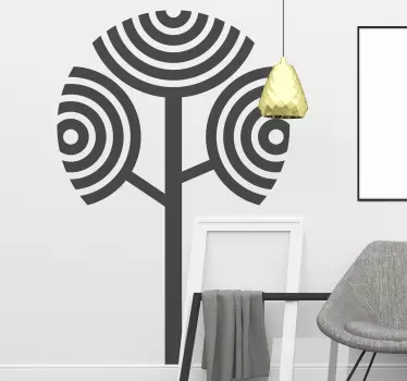 árvore de fruto folhas grandes simples Vinil decorativo de árvore - TenStickers