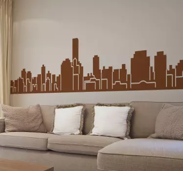Aurocolante decorativo skyline Palermo - TenStickers