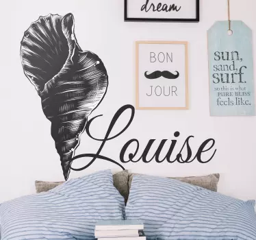 Autocolante para adolescente tipografia de concha elegante - TenStickers