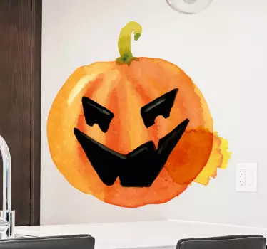 Autocolante Abóbora Halloween Aguarela - TenStickers