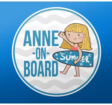 Autocolante animal aventura de surf personalizada - TenStickers