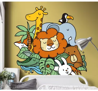 Autocolante animal cena divertida de animais - TenStickers