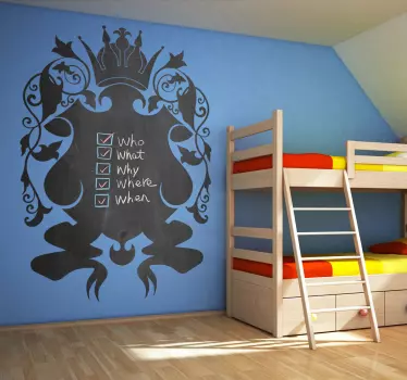 Autocolante animal design de coroa elegante - TenStickers