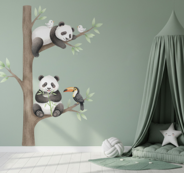 Autocolante animal ilustração de panda gentil - TenStickers