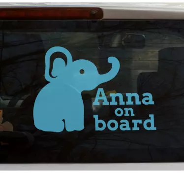 Autocolante animal opção de personalização elefante - TenStickers