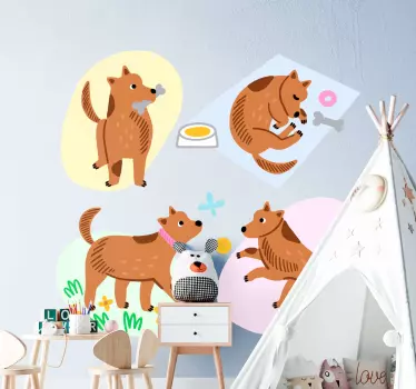 Autocolante atividades caninas lúdicas - TenStickers