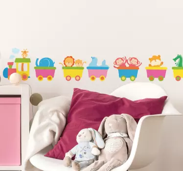 Autocolante azulejo infantil comboio - TenStickers