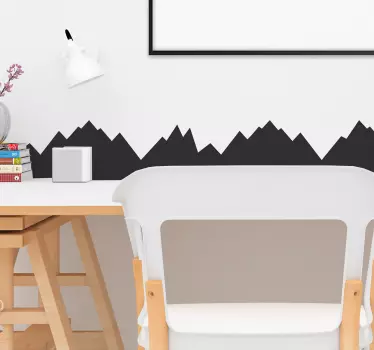 Autocolantes quarto de dormir relevo montanha - TenStickers