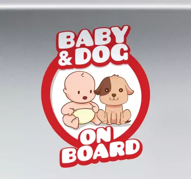 Autocolante baby dog a bordo - TenStickers
