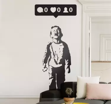 Autocolante Bansky zero likes - TenStickers
