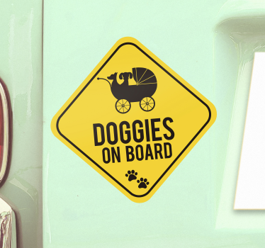 Autocolante bebe a bordo Animal de estimação a bordo - TenStickers