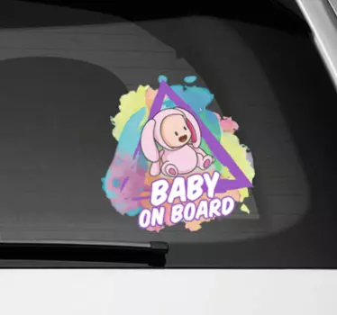 Autocolante Bebé a bordo colorido - TenStickers
