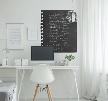 Autocolante bloco de notas em quadro preto - TenStickers