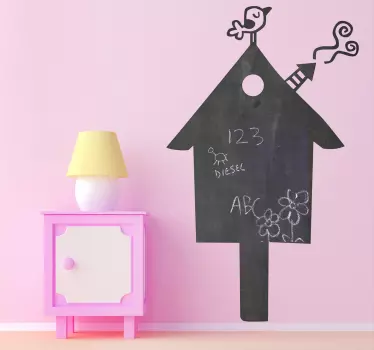 Autocolante casa em quadro preto - TenStickers
