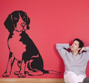 Autocolante com cães e gatos vinis decorativos cão beagle - TenStickers
